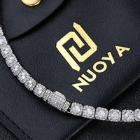 Cluster Tennis Bracelet — 5mm Iced CZ, 18K Gold-Plated