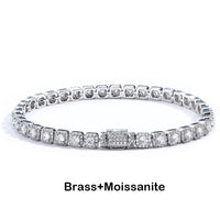 Moissanite Cluster Tennis Bracelet — 5mm VVS1, Iced-Out