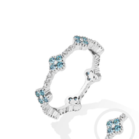 Eternity Moissanite Ring — D-VVS1, 18K Gold-Plated (925 Sterling Silver) (debranded)