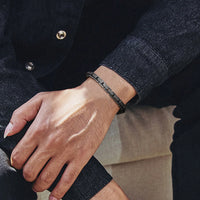 Heavy Anchor-Link Bracelet — Antique Oxidized Stainless Steel