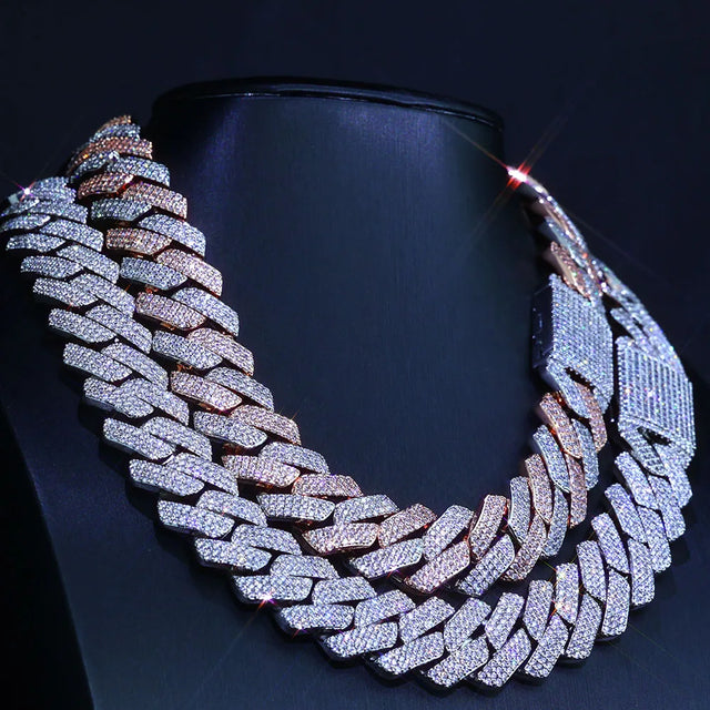 Iced CZ Miami Cuban Chain — 20mm Two-Tone