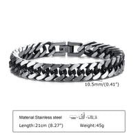Chunky Retro Cuban Bracelet — Vintage Dome-Link Stainless Steel (Men's)