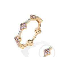 Eternity Moissanite Ring — D-VVS1, 18K Gold-Plated (925 Sterling Silver) (debranded)