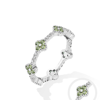 Eternity Moissanite Ring — D-VVS1, 18K Gold-Plated (925 Sterling Silver) (debranded)