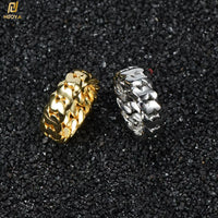Cuban Link Ring — 8mm, 18K Gold-Plated Stainless Steel