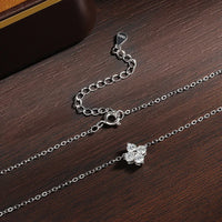 KNOBSPIN D VVS1 Moissanite Pandent Necklace GRA Certified 0.4ct Lab Diamond s925 Sterling Silver Dainty Necklaces for Women