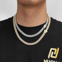 2-Row Iced CZ Cuban Chain — 8mm Thin (Gold / Silver)