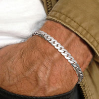 Flat Cuban Link Bracelet — Waterproof Miami Curb Stainless Steel