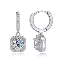 D-Color Moissanite Stud Earrings — White, Rose & Yellow Gold (925 Silver)