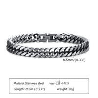 Chunky Retro Cuban Bracelet — Vintage Dome-Link Stainless Steel (Men's)