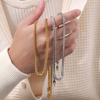 Foxtail Franco Chain Necklace — Gold-Plated Non-Tarnish Stainless Steel