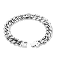 Chunky Cuban Bracelet — 14–18mm, 18K Gold-Plated Stainless Steel