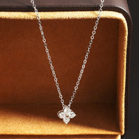 KNOBSPIN D VVS1 Moissanite Pandent Necklace GRA Certified 0.4ct Lab Diamond s925 Sterling Silver Dainty Necklaces for Women