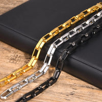 Men's Paperclip Chain Bracelet — Non-Tarnish Stainless Steel (Gold / Silver / Black / Gunmetal)