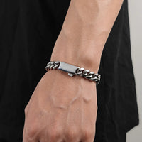 Spring-Buckle Cuban Bracelet — 6–12mm, Stainless Steel