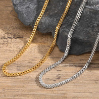 Foxtail Franco Chain Necklace — Gold-Plated Non-Tarnish Stainless Steel