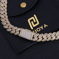 Prong-Set Iced CZ Cuban Chain — 12mm Rectangle (Necklace & Bracelet)