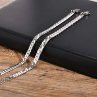 Flat Cuban Link Bracelet — Waterproof Miami Curb Stainless Steel