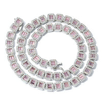 Baguette Tennis Chain — 8mm Square-Cut CZ, 18K Gold-Plated