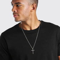 Layered Cross Pendant Necklace — Non-Tarnish Stainless Steel (Gold / Silver)