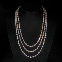 Honeycomb Iced CZ Tennis Chain — Flower-Shape Necklace