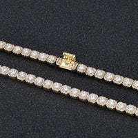 Cluster Tennis Bracelet — 5mm Iced CZ, 18K Gold-Plated