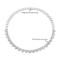 Heart Moissanite Necklace — Ruby & Blue Sapphire (925 Sterling Silver)