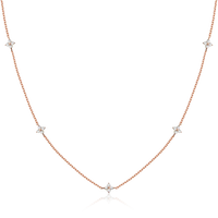 Four-Leaf Clover Moissanite Necklace — 2mm D-VVS1, GRA-Certified (925 Silver)
