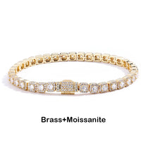 Moissanite Cluster Tennis Bracelet — 5mm VVS1, Iced-Out