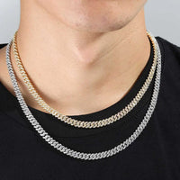 Iced CZ Cuban Necklace — 6mm Single-Row Zircon