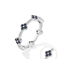 Eternity Moissanite Ring — D-VVS1, 18K Gold-Plated (925 Sterling Silver) (debranded)
