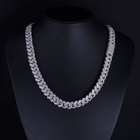 Prong-Set Iced CZ Cuban Chain — 12mm Rectangle (Necklace & Bracelet)