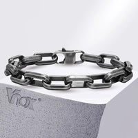 Men's Paperclip Chain Bracelet — Non-Tarnish Stainless Steel (Gold / Silver / Black / Gunmetal)