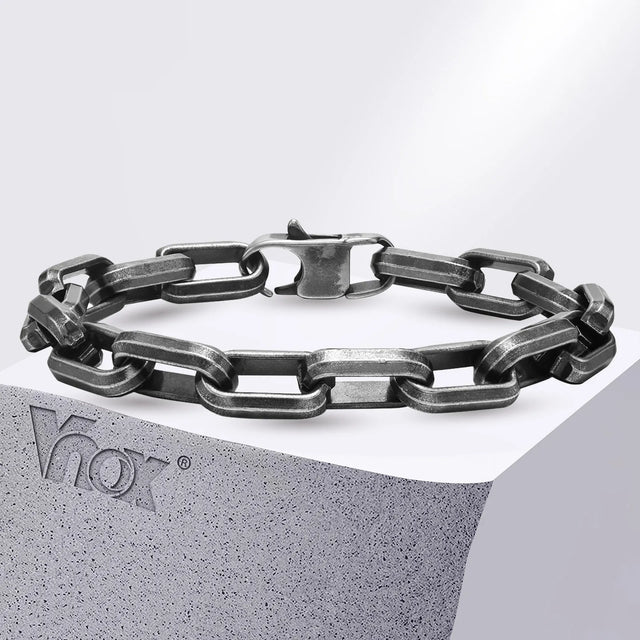 Men's Paperclip Chain Bracelet — Non-Tarnish Stainless Steel (Gold / Silver / Black / Gunmetal)