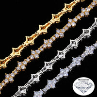 Honeycomb Moissanite Tennis Chain — 6.5mm VVS1, Passes a Diamond Tester