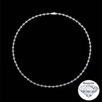 Honeycomb Moissanite Tennis Chain — 6.5mm VVS1, Passes a Diamond Tester