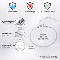 Blade Snake-Chain Bracelet — High-Polish Adjustable Stainless Steel