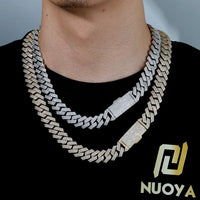 Prong-Set Iced CZ Cuban Chain — 16mm Chunky (Gold / Silver)