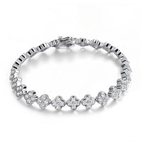 Four-Leaf Clover Moissanite Tennis Bracelet — 2mm D-VVS1 (925 Silver)