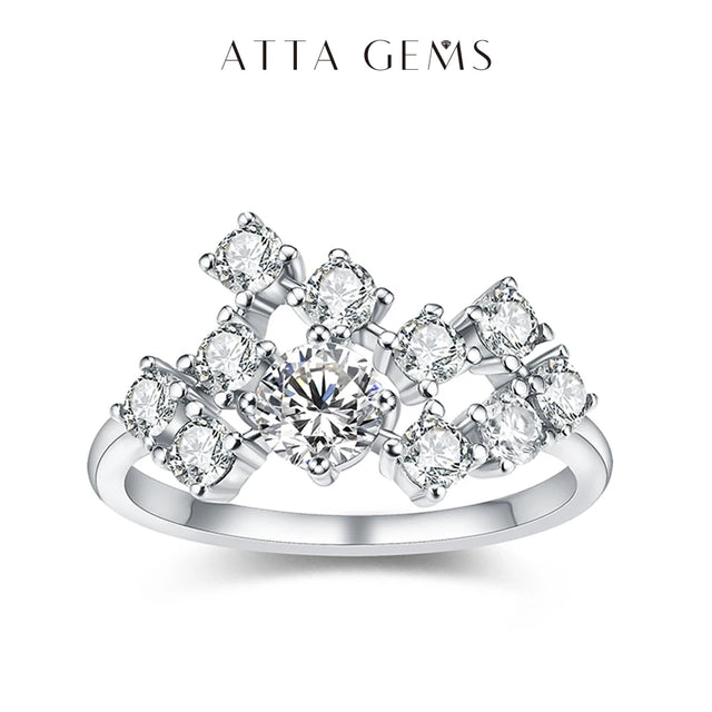 Moissanite Solitaire Ring — 1.5ct D-Color VVS1, Passes a Diamond Tester (925 Silver)