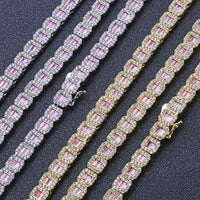 Baguette Tennis Chain — 8mm Square-Cut CZ, 18K Gold-Plated