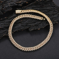 Iced CZ Miami Cuban Necklace — 10mm 5A (Silver)