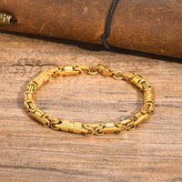 Byzantine Chain Bracelet — Oxidized Stainless Steel (Unisex)