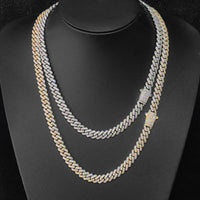 2-Row Iced CZ Cuban Chain — 8mm Thin (Gold / Silver)