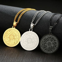 Seven Archangels Seal Pendant Necklace — Stainless Steel (Gold / Silver / Black)
