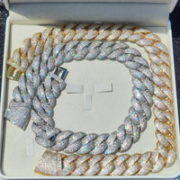 6-Row Iced CZ Cuban Chain — 24mm Bubble (Gold / Silver)