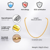 Foxtail Franco Chain Necklace — Gold-Plated Non-Tarnish Stainless Steel