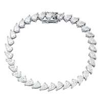 KNOBSPIN 4x6mm Pear Moissanite Tennis Bracelet s925 Sterling Silver Plated 18k White Gold with GRA Fine Bracelet for Women Man