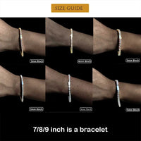 Iced-Out CZ Tennis Chain — 18K Gold-Plated Necklace