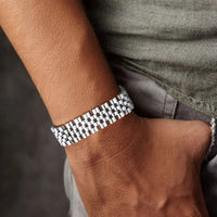 Men's 15mm Watch-Band Bracelet — Heavy Stainless Steel (Silver / Gold / Two-Tone)